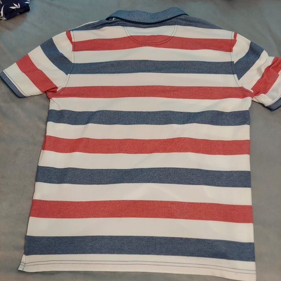 Men's IZOD Red, White and Blue Polo Shirt - Picture 2 of 5
